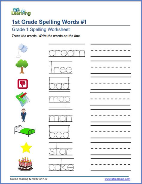Trace Spelling Words