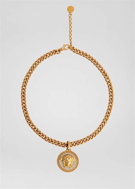 Medusa Crystal Pendant Necklace Gold Necklaces Crystal Necklace