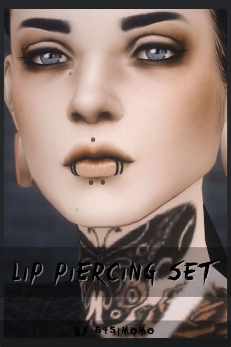 Maxis Match Cc World Lip Piercing Sims 4 Piercings Piercing
