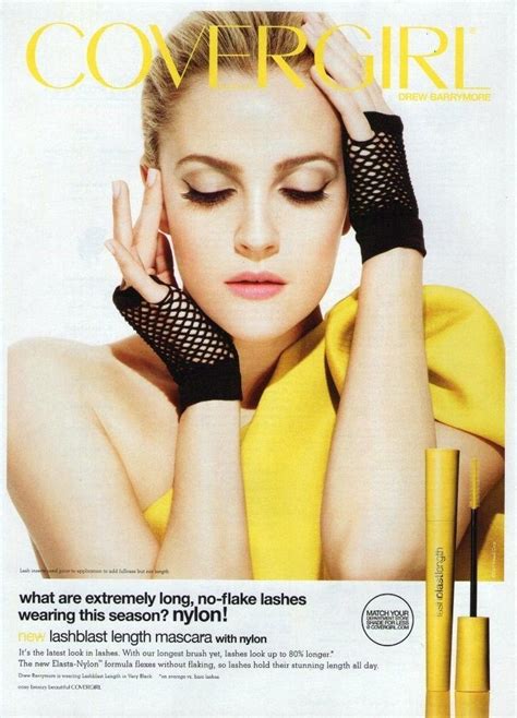 Drew Barrymore Covergirl 2010 Magazine Print Ad Clipping Vj
