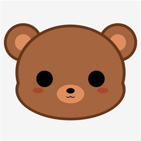 Cute Brown Bear Clipart Vector Cute Brown Bear Head Cute Clipart