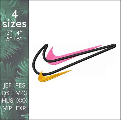 Nike Embroidery Design Custom Logo Swoosh File Nikes Retro Inspire Uplift