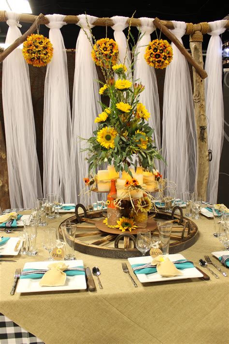Western Wedding Theme By Details Party Rentals Tulare Ca Sunflower