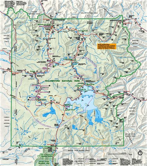 Map Showing Yellowstone National Park London Top Attractions Map