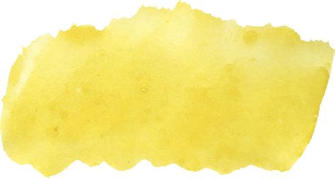 33 Yellow Watercolor Brush Stroke Png Transparent Vol 2