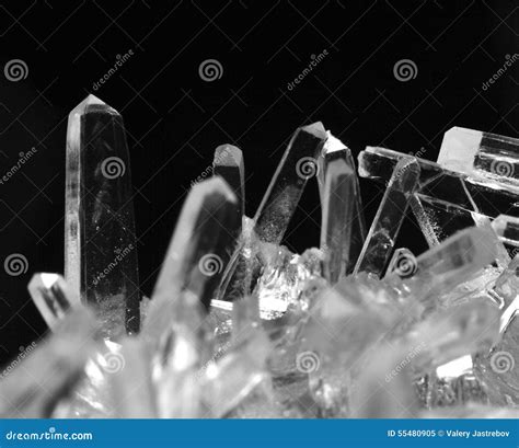 Macro Photo Of Salt Crystals In Black And White Stock Image Image Of