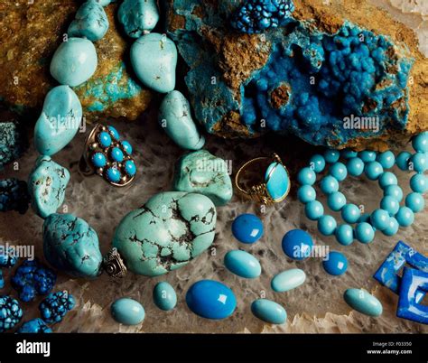 Necklaces Rings And Stones In Dolostone Or Dolomite Rock Carbonate
