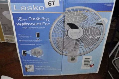 Lasko 16 Inch Oscillating Wall Mount Fan Dallas Online Auction Company