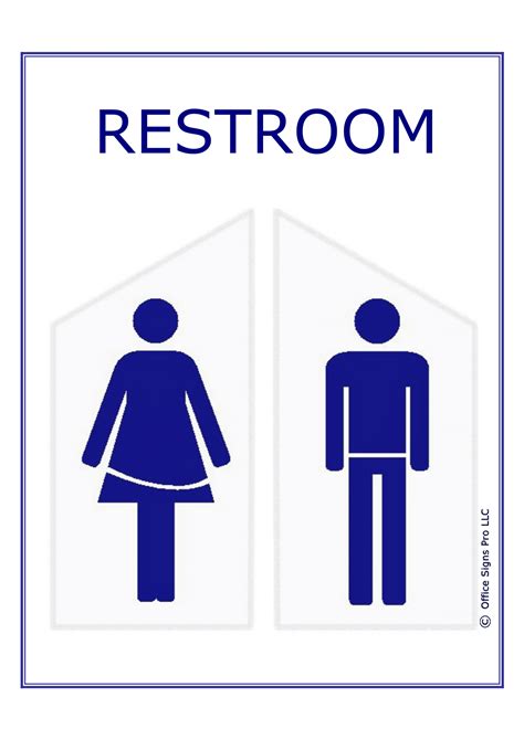 Restroom Signs Poster Template