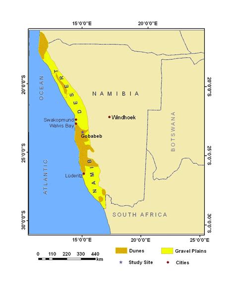 Namib Desert On Map Of Africa