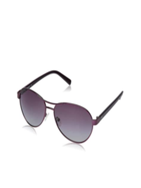 Buy Titan Unisex Purple Lens And Purple Aviator Sunglasses With Polarised Lens Sunglasses For