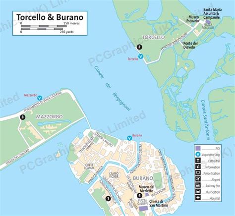 Map Of Burano And Torcello Produced By Pcgraphics See More Of Our Maps