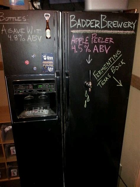 Highly recommend if you want to drink some good beers with friends. Beer fridge with chalkboard paint. | Beer fridge, Locker ...