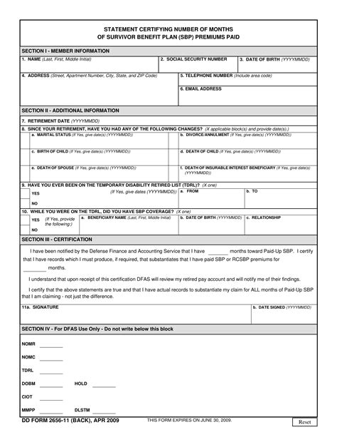 Dd Form 2656 11 Fill Out Sign Online And Download Fillable Pdf