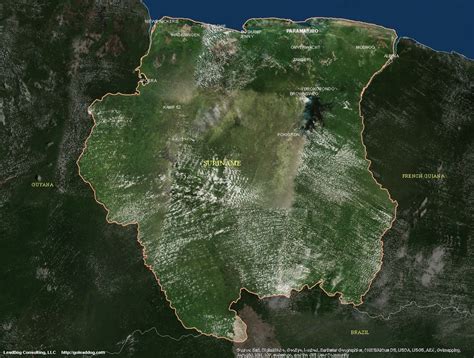 Suriname Satellite Maps | LeadDog Consulting