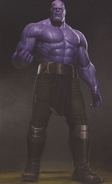 Powerful And Mysterious Shirtless Thanos Concept Art