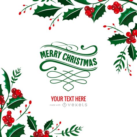 mistletoe christmas card maker editable design