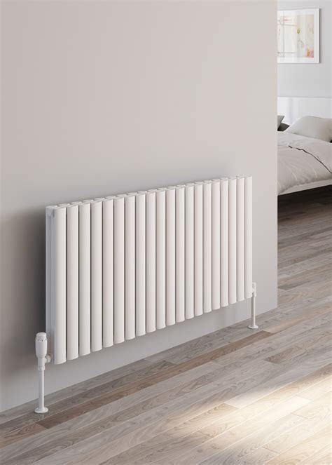 Reina Neval Aluminium Designer Double Horizontal Radiator White £