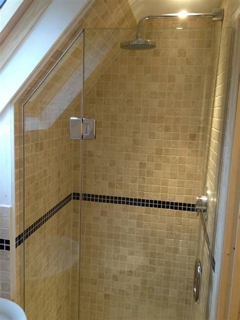 This small attic bathroom has been given a very unusual makeover. Loft & Sloping Ceiling Showers - Glass360 - Specialist and ...