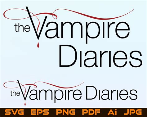 The Vampire Diaries Logo Svg Png Schwarz Weiß Datei Für Cricut Etsy