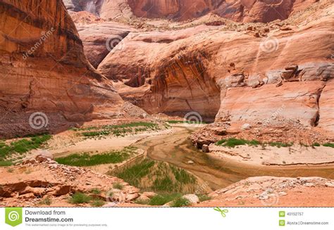Canyon And Lake Powell Rock Formations Stock Image Image Of United