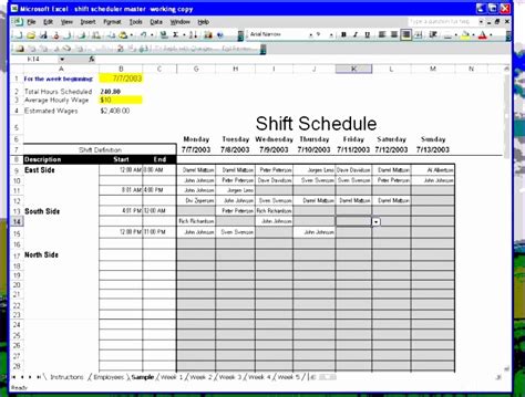 10 Scheduling Template For Excel Excel Templates Excel Templates