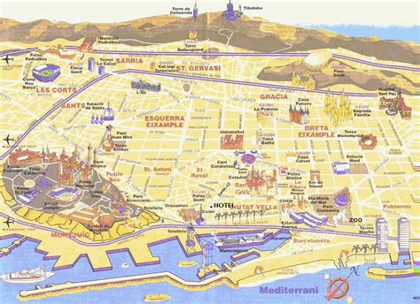 Map Of Barcelona Travelsmapscom
