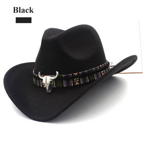 Zedwell Cowboy Hat For Men Faux Felt Western Outdoor Wide Brim Hat