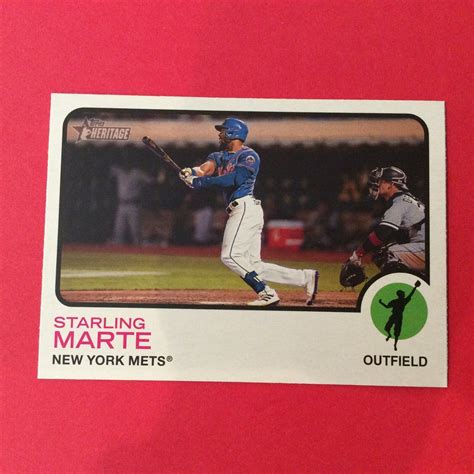 Topps Heritage Starling Marte New York Mets Ebay