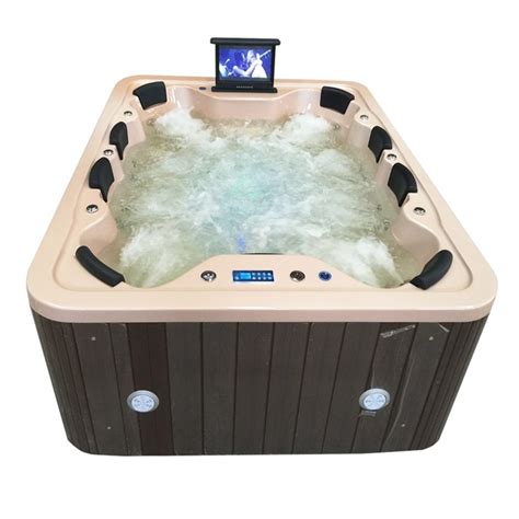 Perosn Whirlpool Massage Acrylic Outdoor Freestanding Bath Tub Hot Piscine Balboa