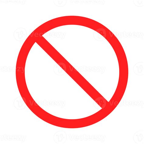 Prohibition Symbol Warning Is Prohibited From Entering Circle Red