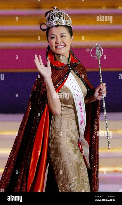 Miss Hong Kong Pageant 2001 Winner Tiffany Lam Man Lee Poses At The