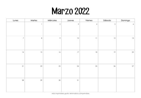Calendario 2022 Por Mes Para Imprimir Pdf Zona De Información