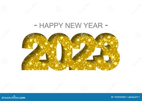 Happy New Year 2023 Greeting Card Flyer Invitation Vector Stock