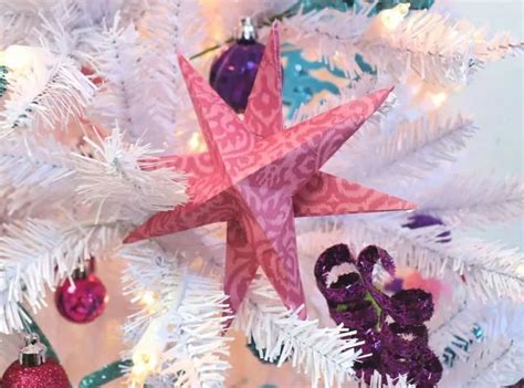 How To Make A Paper Star Ornament And Star Tree Topper Paper Stars