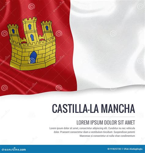 Spanish State Castilla La Mancha Flag Stock Illustration