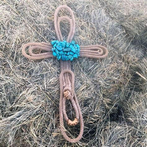 Cowgirl In Twined Real Repurposed Lariat Rope Cross With Etsy