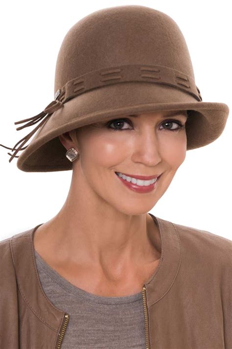 Chestnut Felt Cloche Hat Wool Hats For Women