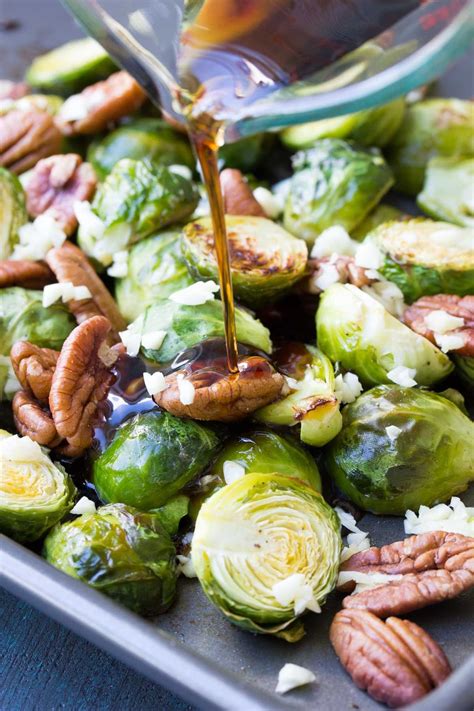 How long to roast brussel sprouts: This Maple Balsamic Roasted Brussels Sprouts recipe is an ...