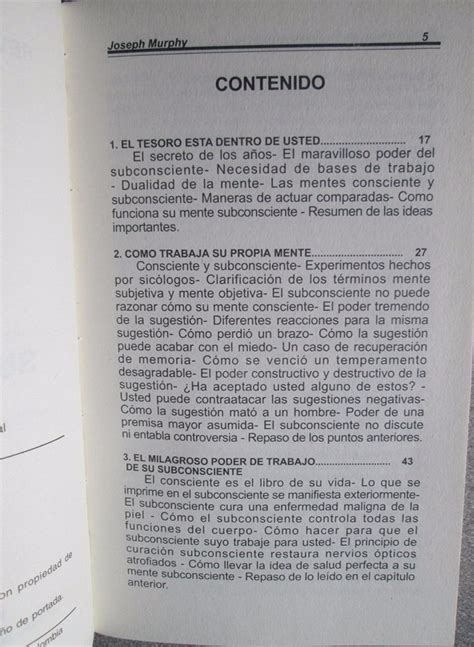 Mejoramiento de la memoria 6. El Poder De La Mente Subconsciente - Joseph Murphy - $ 27 ...