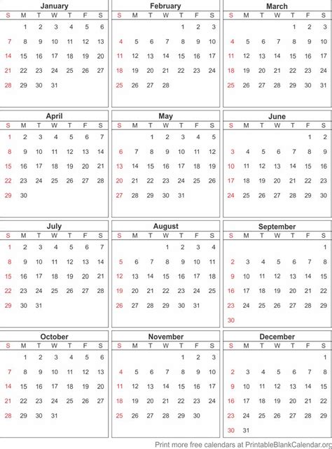 Free Printable Calendar 2018 Printable Blank