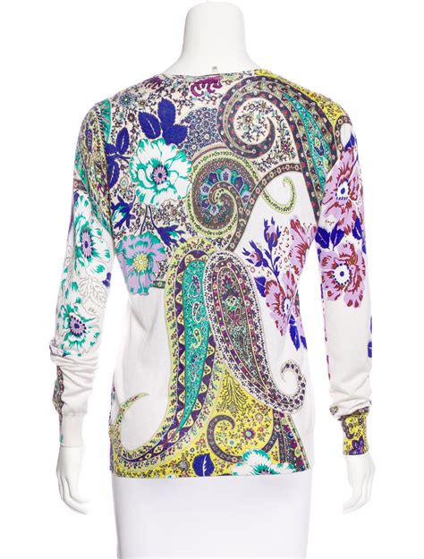 A timeless pattern design, the paisley print comes in a variety of styles which means it works well in a traditional and contemporary setting. Etro Silk Paisley Print Sweater - Clothing - ETR48087 ...