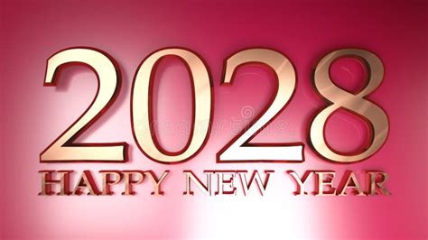 2028 New Year 2028 New Year On A Yellow Road Billboard Stock