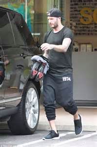 David Beckham Looks Muscular As He Leaves Soul Cycle Class Daily Mail