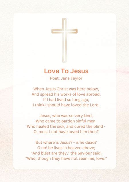 20 Touching Poems About Jesus Christ Love