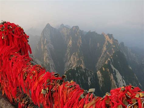 Team of climbers on the summit. Huashan Mountain The Most Dangerous Hiking - PRE-TEND Be ...