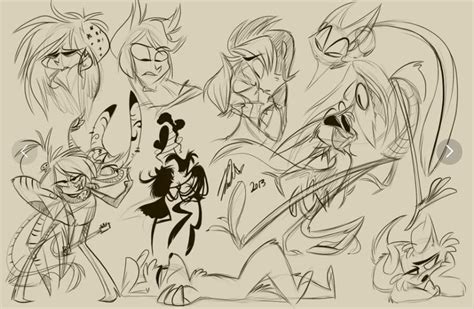Old Character Sketches By Vivziepop Features Eiglet And Gunter Her