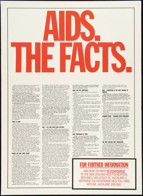 Aids The Facts Aids Education Posters