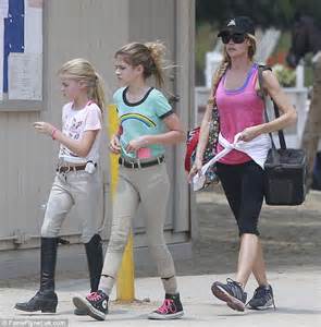 Denise Richards Goes Out With Daughters Sam And Lola To Equestrian