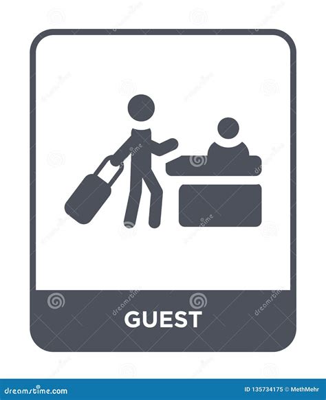 Guest Icon From Hotel Collection Vector Illustration Cartoondealer